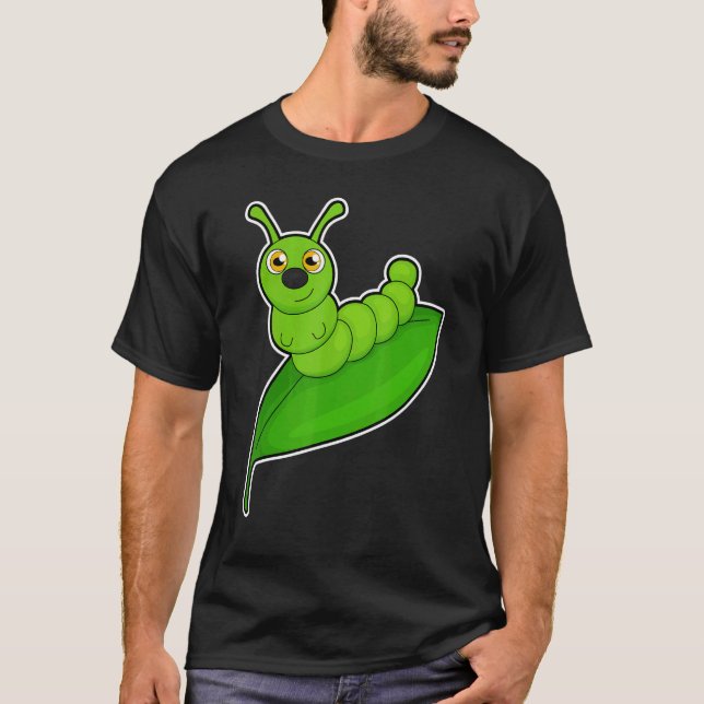 Fjärilslarv blad t shirt (Framsida)