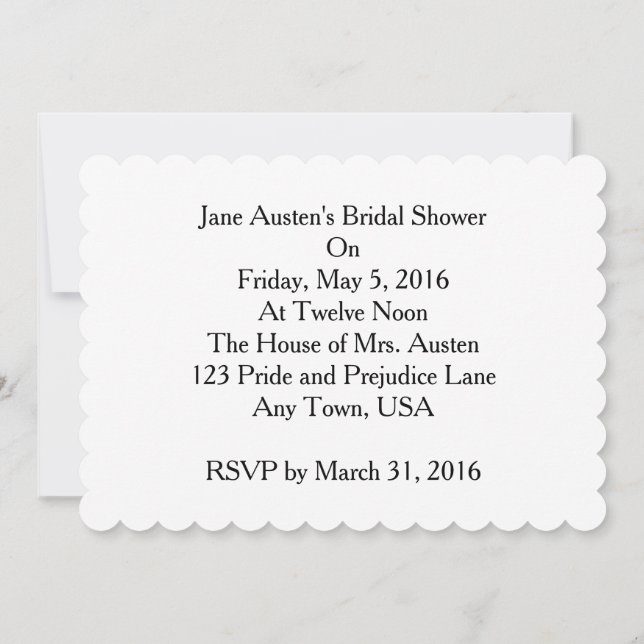 Fjärilsmålning av Julia Hanna Inbjudningar (Baksida)