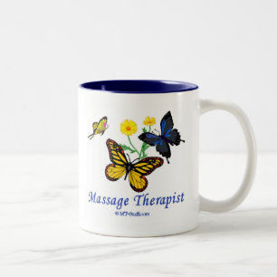 Fjärilsmassageterapeut Två-Tonad Mugg
