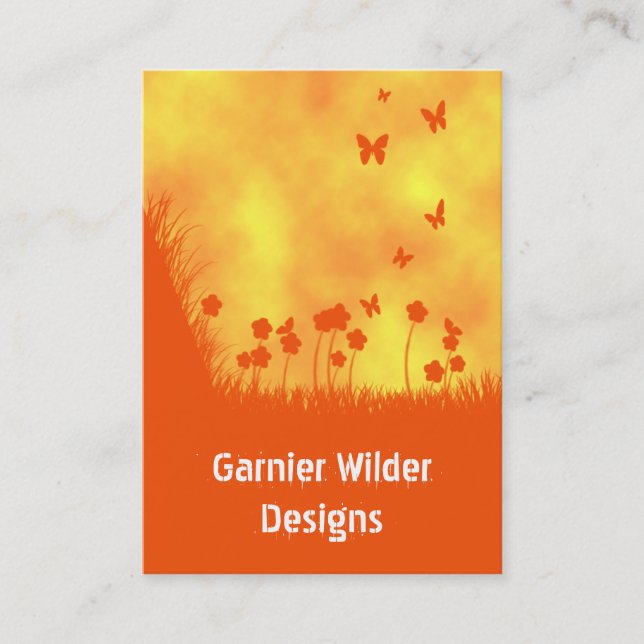 fjärilsmoln visitkort (Framsida)