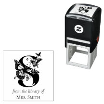 Fjärilsmonogram Bokstav S Från Biblioteket Hos