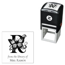Fjärilsmonogram Bokstaven R Från Biblioteket Hos