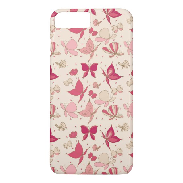 fjärilsmönster 2 Case-Mate iPhone skal (Baksida)