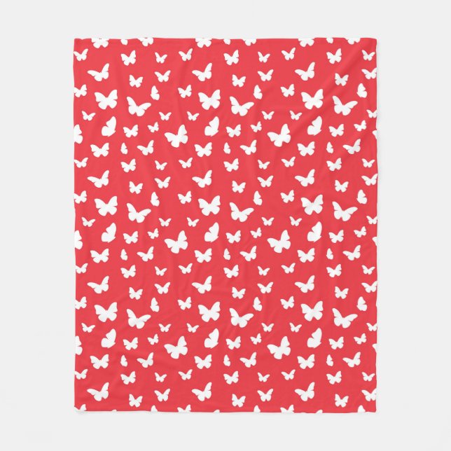 Fjärilsmönster 2 fleecefilt (Framsidan)