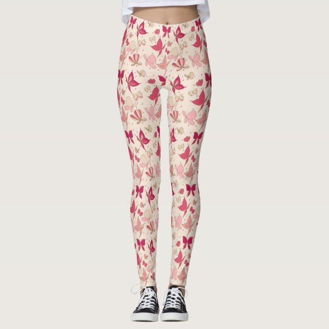 fjärilsmönster 2 leggings (Framsida)