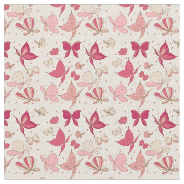 fjärilsmönster 2 tyg (Närbild)