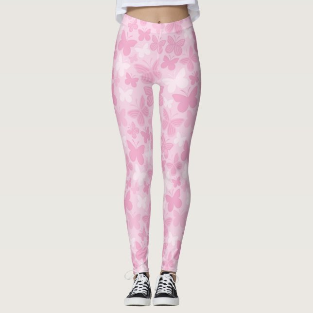 Fjärilsmönster Leggings (Framsida)