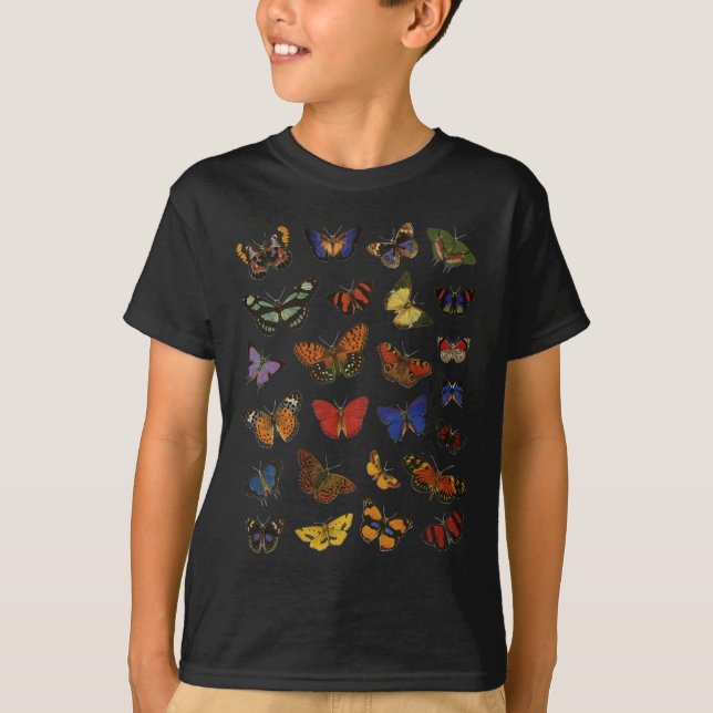 Fjärilsmönster – Naturinspirerad botanik Tee (Framsida)