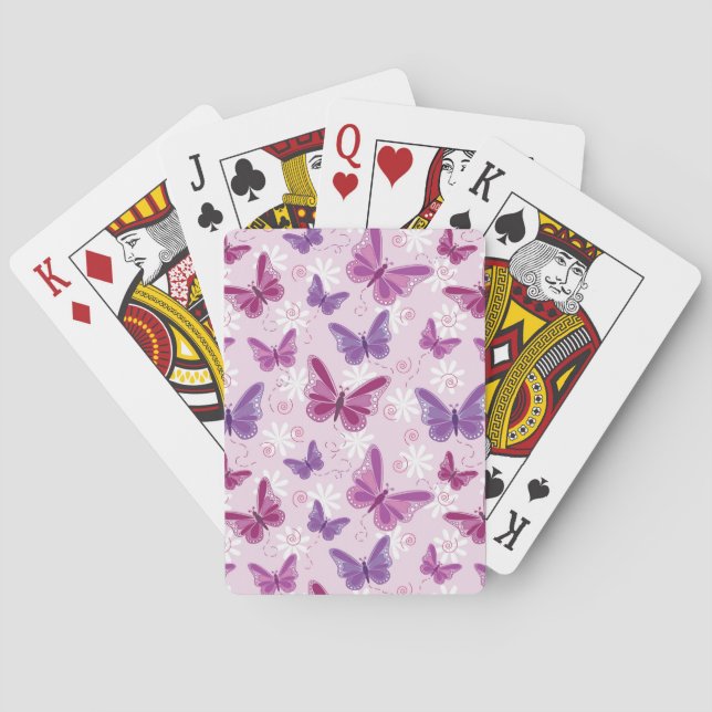 fjärilsmönster spel kort (Baksidan)