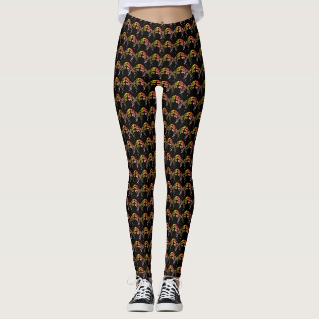 fjärilsmusslor, kvinnlig bensin leggings (Framsida)
