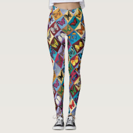 FjärilsPatchwork Leggings