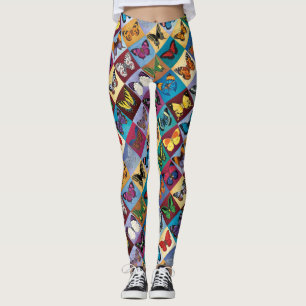 FjärilsPatchwork Leggings
