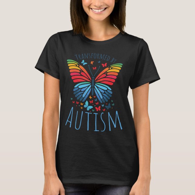 Fjärilspektrum - Förändrad av Autism T Shirt (Framsida)