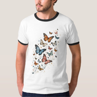 Fjärilspridd T-shirtdesign T Shirt