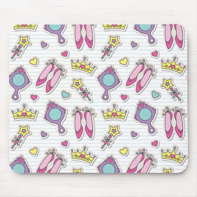 fjärilsprincessmönster musmatta (Framsidan)