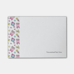 fjärilsprincessmönster post-it block
