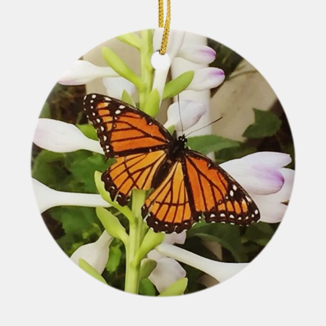 Fjärilsprydnad Julgransprydnad Keramik (Framsidan)