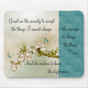 FjärilsSerenitybön ~teal Mousepad Musmatta