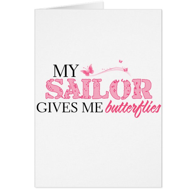 Fjärilssjöman Hälsningskort (Framsidan)