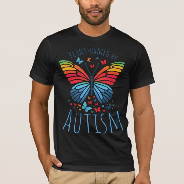 Fjärilsspektrum - Förändrad av Autism T Shirt (Framsida)