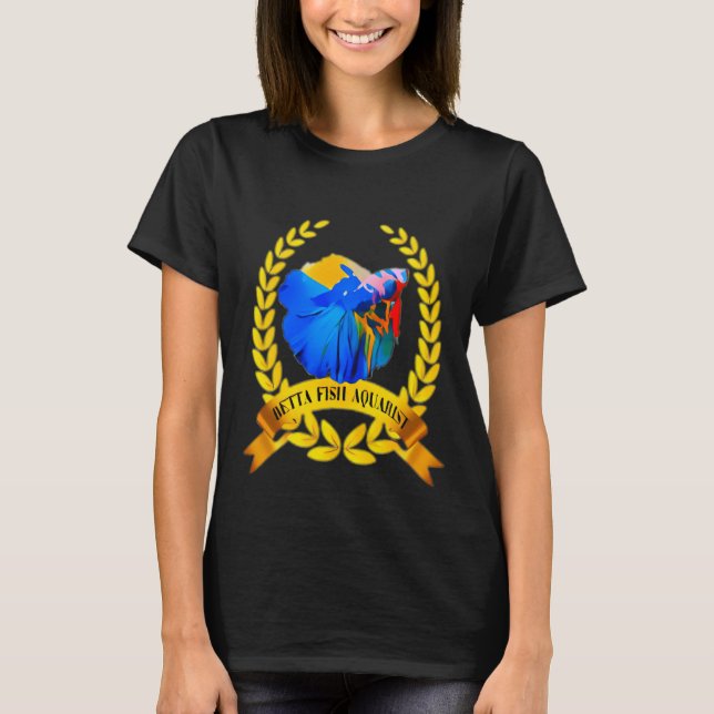 Fjärilssvansk goldfisk - svart t shirt (Framsida)