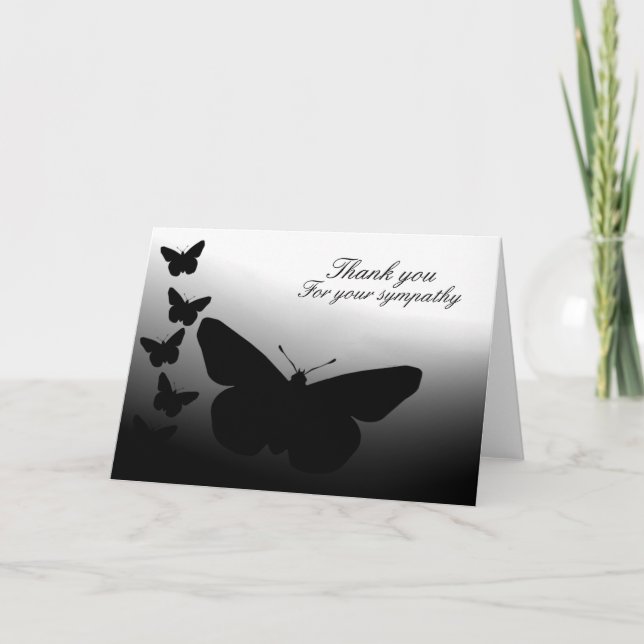 Fjärilstack Tack Kort (Framsida)