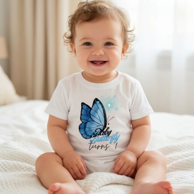 Fjärilstema 1-års t-shirt (Skapare uppladdad)