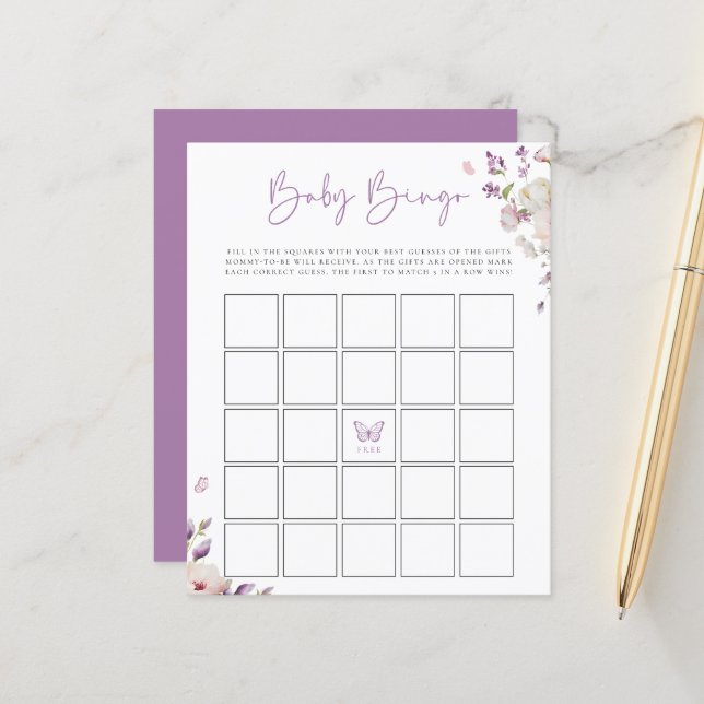 Fjärilsträdgård Baby Bingo Spel (Fram/Back In Situ)