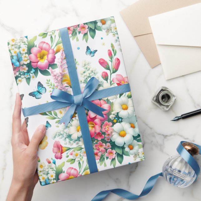 Fjärilsträdgård Blommar Presentpapper (Gifting)