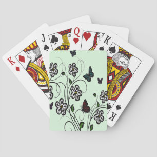 Fjärilsträdgård grön casinokort