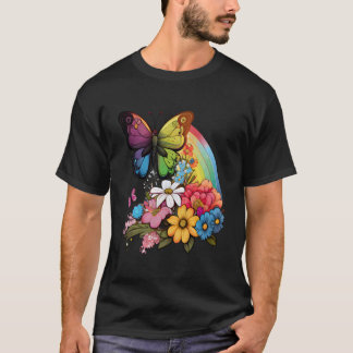 Fjärilsträdgård Insekt Söt T Shirt