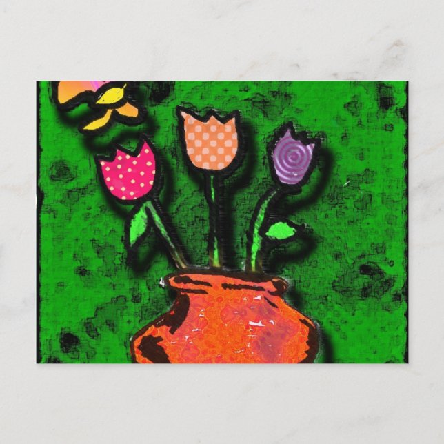 fjärilsträdgård vykort (Framsida)