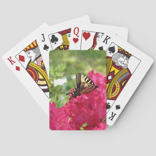 Fjärilsträdgårdsblommor Spel Kort (Baksidan)