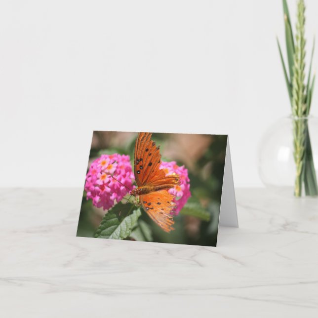 Fjärilsuppmuntrankort Kort (Framsida)