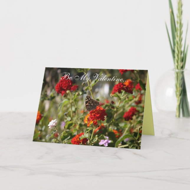 Fjärilsvalentin kort för dag (Framsida)