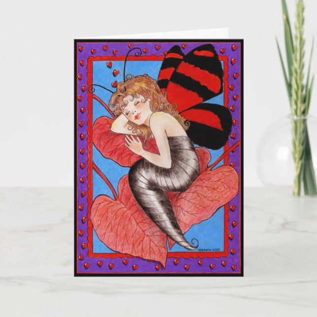 Fjärilsvalentinkort Helgkort (Framsida)