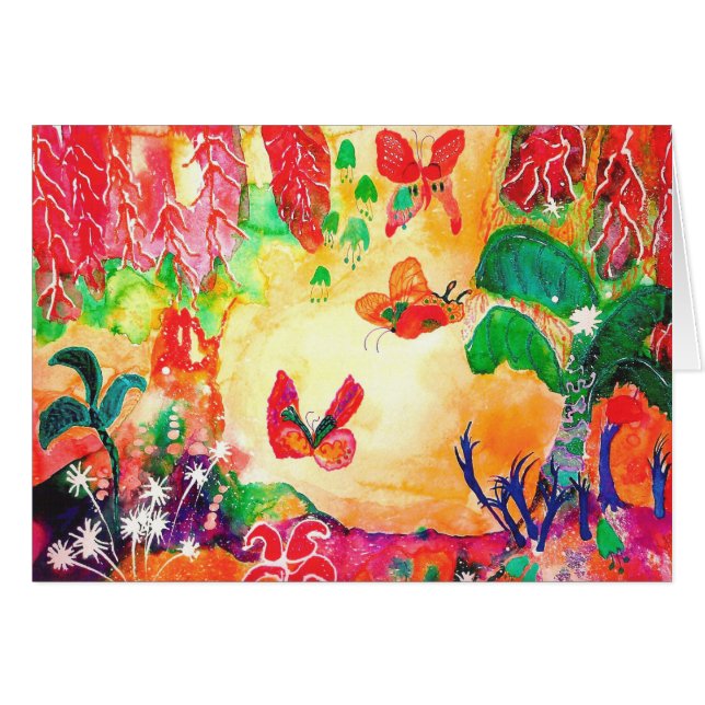 Fjärilsvärld Hälsningskort (Framsidan Horizontal)