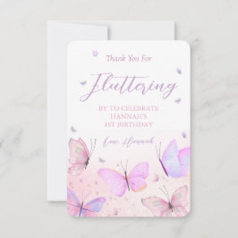 Fjäriltema tackkort tack kort