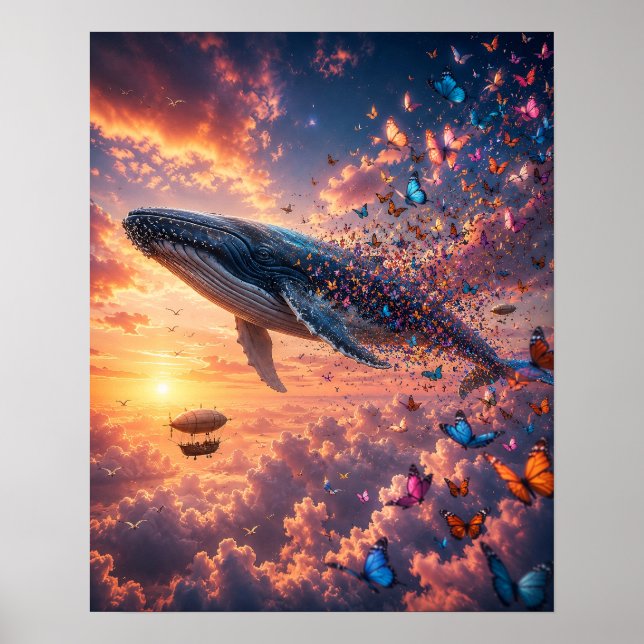 Fjärilvalaffischen Poster (Framsidan)