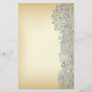 Fjärran östern Blommigt Stationery Brevpapper