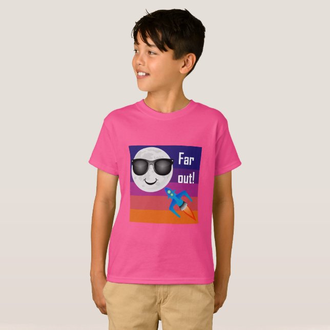 Fjärran utseendet - Barns grundläggande T-Shirt (Hel framsida)