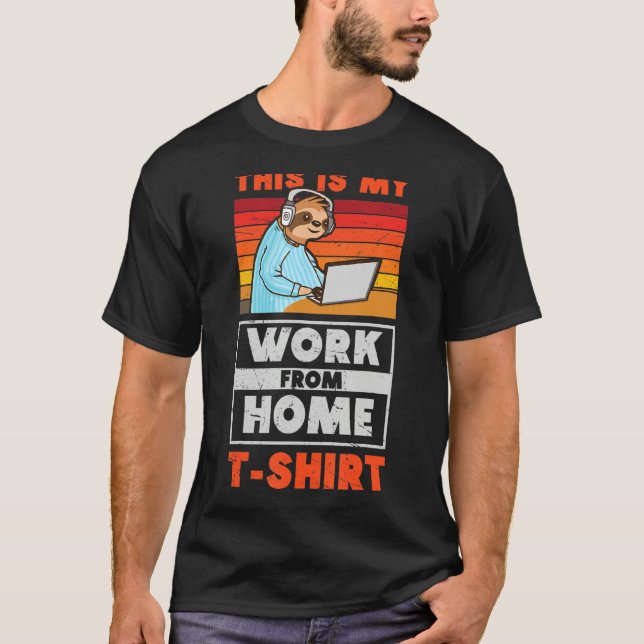 Fjärrarbete - det här är mitt arbete från hemmet V T Shirt (Framsida)