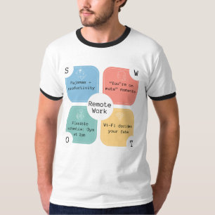 Fjärrarbetstid Funny Work-from-Home-gift T Shirt