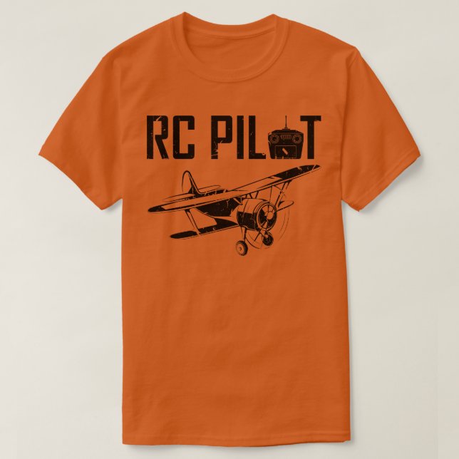 Fjärrkontroll Flygplan-flygande RC-pilot T Shirt (Design framsida)