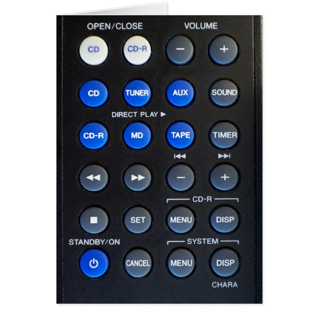 Fjärrkontroll Hälsningskort (Framsidan)