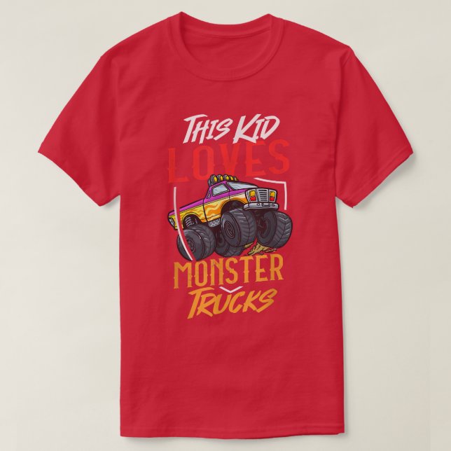 Fjärrkontrollbil för RC Monster Lastbil T Shirt (Design framsida)
