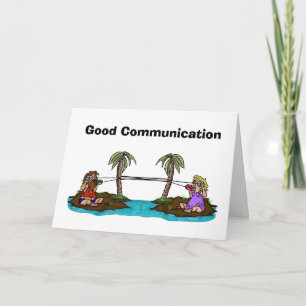 Fjärrön Communicator Par Greeting Card Kort