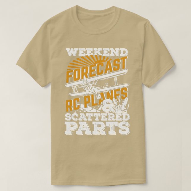 Fjärrstyrd fjärrradio i Helg för RC Flygplan T Shirt (Design framsida)