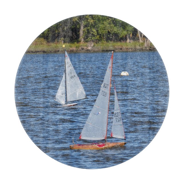 Fjärrstyrda segelbåtar på Vatten (Framsidan)