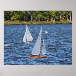 Fjärrstyrda segelbåtar på Vatten Poster